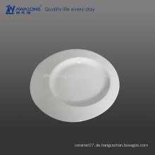 Hotel verwendet Hot Sale Fine Bone China Oval White Dinner Plate, Fine Ceramic Pure White Plate